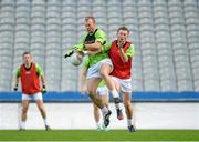 24 October 2013; Ireland's Michael Shields, left, and Jack McCaffrey in action during international rules training ahead of their second test against Australia on Saturday. Ireland International Rules Squad Training, Croke Park, Dublin. Picture credit: Matt Browne / SPORTSFILE
