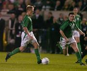 13 October 2004; Damien Duff, left, and Robbie Keane, Republic of Ireland. FIFA 2006 World Cup Qualifier, Republic of Ireland v Faroe Islands, Lansdowne Road, Dublin. Picture credit; Brendan Moran / SPORTSFILE