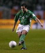 13 October 2004; Andy Reid, Republic of Ireland. FIFA 2006 World Cup Qualifier, Republic of Ireland v Faroe Islands, Lansdowne Road, Dublin. Picture credit; Brendan Moran / SPORTSFILE