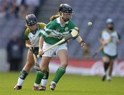 17 October 2004; Anne Marie O'Dwyer, Britain, in action against Yvonne Carney, Ireland. 2004 Coca Cola International Camogie Competition Final, Ireland v Britain, Croke Park, Dublin. Picture credit; Brendan Moran / SPORTSFILE