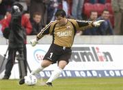 3 October 2004; Stephen O'Brien , Longford Town goalkeeper. FAI Carlsberg Cup Semi-Final, Longford Town v Drogheda United, Flancare Park, Longford. Picture credit; David Maher / SPORTSFILE