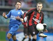 24 October 2004; Sean Prunty, Longford Town, in action against Willie Bruton, Waterford United. 2004 FAI Carlsberg Cup Final, Longford Town v Waterford United, Lansdowne Road, Dublin. Picture credit; Matt Browne / SPORTSFILE