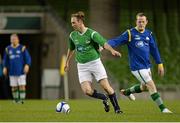 25 October 2013; Michael Brennan, Journalists, in action against Alan Farrell, Politicians. ESB Charity Challenge 2013, Politicians v Journalists, Aviva Stadium, Lansdowne Road, Dublin. Picture credit: Matt Browne / SPORTSFILE