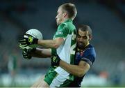 26 October 2013; Ross Munnelly, Ireland, in action against Christopher Yarran, Australia. International Rules Second Test, Ireland v Australia, Croke Park, Dublin. Picture credit: Oliver McVeigh / SPORTSFILE