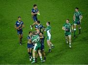 26 October 2013; Referee Maurice Deegan tries to separate players from both sides, including Zach Tuohy, Ireland, and Aaron Davey, Australia, before the start of the game. International Rules Second Test, Ireland v Australia, Croke Park, Dublin. Picture credit: Ray McManus / SPORTSFILE
