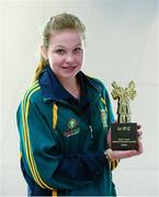 27 October 2013; Ciara McGinty, from Geesala Boxing Club, Co. Mayo, who picked up the Best AIBA Junior Woman Boxer award at the AIBA World Boxing Championships Almaty 2013. Almaty, Kazakhstan. Photo by Sportsfile