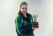 27 October 2013; Ciara McGinty, from Geesala Boxing Club, Co. Mayo, who picked up the Best AIBA Junior Woman Boxer award at the AIBA World Boxing Championships Almaty 2013. Almaty, Kazakhstan. Photo by Sportsfile