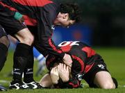 24 October 2004; Paul Keegan, right, Longford Town, celebrates after scoring his sides winning  goal with team-mate Dean Fitzgerald. 2004 FAI Carlsberg Cup Final, Longford Town v Waterford United, Lansdowne Road, Dublin. Picture credit; David Maher / SPORTSFILE