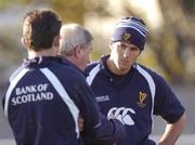 26 October 2004; Girvan Dempsey pictured with assistant coach Gerry Murphy, centre, and David Holwell at Leinster Rugby squad training. Old Belvedere Rugby Club, Anglesea Road, Dublin. Picture credit; Matt Browne / SPORTSFILE