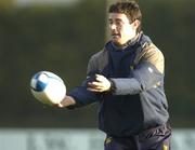 26 October 2004; Brian O'Meara in action during Leinster Rugby squad training. Old Belvedere Rugby Club, Anglesea Road, Dublin. Picture credit; Matt Browne / SPORTSFILE