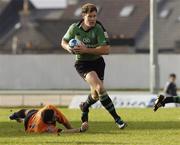 30 October 2004; Matt Mostyn, Connacht, goes the tackle of Julien Candelon, Narbonne. European Challenge Cup, Connacht v Narbonne, 2nd Leg,  Sportsground, Galway. Picture credit; Damien Eagers / SPORTSFILE