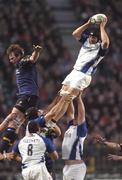 30 October 2004; Steve Borthwick, Bath, takes the ball in the lineout from Malcolm O'Kelly, Leinster. Heineken European Cup 2004-2005, Leinster v Bath, Lansdowne Road, Dublin. Picture credit; Matt Browne / SPORTSFILE