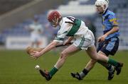31 October 2004; Barry Fitzgerald, Portlaoise, in action against Robert Kirwan, UCD. AIB Leinster Club Hurling Championship, Portlaoise v UCD, O'Moore Park, Portlaoise, Co. Laois. Picture credit; Ray McManus / SPORTSFILE