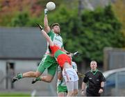 27 October 2013; James Sheerin, left, and Michael English, Baltinglass, in action against Stephen Kavanagh, Rathnew. Wicklow County Senior Club Football Championship Final, Baltinglass v Rathnew, County Grounds, Aughrim, Co. Wicklow. Picture credit: Matt Browne / SPORTSFILE