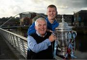 28 October 2013; Drogheda United manager Mick Cooke and captain Derek Prendergast ahead of their FAI Ford Cup final against Sligo Rovers on Sunday. Drogheda United Media Day, The D Hotel, Drogheda, Co. Louth. Picture credit: David Maher / SPORTSFILE