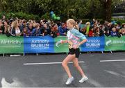 28 October 2013; Annmarie Fogarty, from Ringsend, Dublin, during the Airtricity Dublin Marathon 2013. Merrion Square, Dublin. Picture credit: Stephen McCarthy / SPORTSFILE