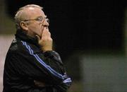 4 November 2004; Newly appointed Dublin City manager Dermot Keely watches on during the match. eircom League, Premier Division, Dublin City v Drogheda United, Tolka Park, Dublin. Picture credit; Brian Lawless / SPORTSFILE