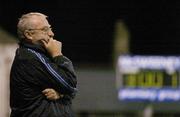 4 November 2004; Newly appointed Dublin City manager Dermot Keely watches on during the match. eircom League, Premier Division, Dublin City v Drogheda United, Tolka Park, Dublin. Picture credit; Brian Lawless / SPORTSFILE