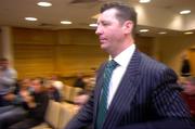 5 November 2004; Roddy Collins arriving at a press conference to formally announce his appointment as Shamrock Rovers team manager. Plaza Hotel, Tallaght, Dublin. Picture credit; Pat Murphy / SPORTSFILE
