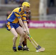 31 October 2004; Mike Gill, Portumna, in action against David Donohue, Athenry. Galway County Senior Hurling Final, Portumna v Athenry, Pearse Stadium, Galway. Picture credit; Damien Eagers / SPORTSFILE