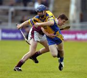 31 October 2004; Damien Hayes, Portumna, in action against Brian Hanley, Athenry. Galway County Senior Hurling Final, Portumna v Athenry, Pearse Stadium, Galway. Picture credit; Damien Eagers / SPORTSFILE