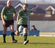 30 October 2004; Paul Warwick, Connacht out half, with team-mate Bernard Jackman in the backround. European Challenge Cup, Connacht v Narbonne, 2nd Leg,  Sportsground, Galway. Picture credit; Damien Eagers / SPORTSFILE