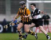 7 November 2004; Sinead Connery, St. Lachtains Freshford, in action against Marie Collins, Granagh-Ballingarry. All-Ireland Senior Camogie Club Final, Granagh-Ballingarry v St. Lachtains Freshford, Parnell Park, Dublin. Picture credit; Brian Lawless / SPORTSFILE