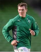 29 October 2013; Ireland's Peter O'Mahony during an Ireland Open Training Session ahead of their Guinness Series International game against Samoa, on Saturday 9 November. Aviva Stadium, Lansdowne Road, Dublin. Picture credit: Stephen McCarthy / SPORTSFILE