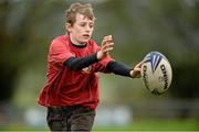 30 October 2013; Tim O'Brien in action in action during a Leinster School of Excellence on tour in Gorey RFC, Co. Wexford. Picture credit: Matt Browne / SPORTSFILE