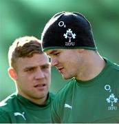 31 October 2013; Ireland's Jonathan Sexton, right, and Ian Madigan during squad training ahead of their Guinness Series International game against Samoa on Saturday the 9th of November. Ireland Rugby Squad Training, Carton House, Maynooth, Co. Kildare. Picture credit: Stephen McCarthy / SPORTSFILE