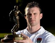 31 October 2013; Ciaran Kilduff, Cork City, who was presented with the Airtricity / SWAI Player of the Month Award for October 2013. Merrion Square, Dublin. Picture credit: Pat Murphy / SPORTSFILE