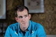 31 October 2013; Ireland's Devin Toner after a press conference ahead of their Guinness Series International game against Samoa on Saturday the 9th of November. Ireland Rugby Press Conference, Carton House, Maynooth, Co. Kildare. Picture credit: Matt Browne / SPORTSFILE