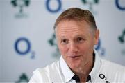 31 October 2013; Ireland head coach Joe Schmidt during a press conference ahead of their Guinness Series International game against Samoa on Saturday the 9th of November. Ireland Rugby Press Conference, Carton House, Maynooth, Co. Kildare. Picture credit: Matt Browne / SPORTSFILE