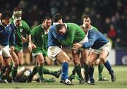 4 January 1997; Ireland's Anthony Foley in action against Italy. Ireland v Italy, Friendly Rugby International, Lansdowne Road, Dublin. Picture Credit: Brendan Moran / SPORTSFILE