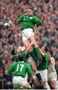 15 February 1997; Paddy Johns, Ireland. Five Nations Rugby Championship, Ireland v England, Lansdowne Road, Dublin. Picture credit: David Maher / SPORTSFILE