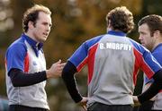 9 November 2004; Girvan Dempsey, left, talks with team-mates Geordan Murphy and Kevin Maggs, right, during Ireland rugby squad training. Terenure Rugby Club, Dublin. Picture credit; Matt Browne / SPORTSFILE