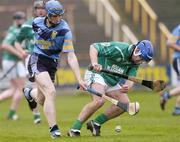 14 November 2004; Brian Carroll, Coolderry, in action against Brian Hogan, UCD. AIB Leinster Senior Club Hurling Championship Semi Final, UCD v Coolderry, O'Moore Park, Portlaoise, Co. Laois. Picture credit; Ray McManus / SPORTSFILE