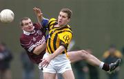 14 November 2004; Tony McEntee, Crossmaglen Rangers, in action against Declan Cassidy, Slaughtneil. AIB Ulster Senior Club Football Championship Quarter final Replay, Crossmaglen Rangers v Slaughtneil, Oliver Plunkett Park, Crossmaglen, Co. Armagh. Picture credit; Brendan Moran / SPORTSFILE