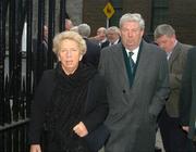 14 November 2004; IRFU President Barry Keogh and his wife Margaret arriving at St. Patrick's Cathedral for the Rememberance Day Service, St. Patrick's Cathderal, Dublin. Picture credit; Pat Murphy / SPORTSFILE