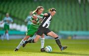 3 November 2013; Kerrie Ryan, Raheny United, in action against Sara McGeough, Castlebar Celtic. 2013 FAI Umbro Women’s Senior Cup Final, Raheny United v Castlebar Celtic, Aviva Stadium, Lansdowne Road, Dublin. Picture credit: Brendan Moran / SPORTSFILE