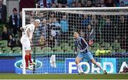3 November 2013; Anthony Elding, Sligo Rovers, shoots to score his side's first goal, which was subsequently disallowed. FAI Ford Cup Final, Drogheda United v Sligo Rovers, Aviva Stadium, Lansdowne Road, Dublin. Photo by Sportsfile