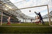 3 November 2013; Paul O'Conor, Drogheda United, scores his side's first goal. FAI Ford Cup Final, Drogheda United v Sligo Rovers, Aviva Stadium, Lansdowne Road, Dublin. Photo by Sportsfile