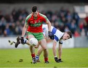 3 November 2013; Cian Burke, Ballymun Kickhams, in action against Diarmuid Connolly, St Vincent's. Dublin County Senior Football Championship Final, Ballymun Kickhams v St Vincent's, Parnell Park, Dublin. Picture credit: Ray McManus / SPORTSFILE