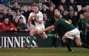 13 November 2004; Brian O'Driscoll, Ireland, in action against Schalk Burger, South Africa. Rugby International, Ireland v South Africa, Lansdowne Road, Dublin. Picture credit; Brendan Moran / SPORTSFILE