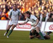 13 November 2004; Brian O'Driscoll, Ireland, in action against Marius Joubert, South Africa. Rugby International, Ireland v South Africa, Lansdowne Road, Dublin. Picture credit; Brendan Moran / SPORTSFILE