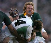 13 November 2004; Geordan Murphy (14) and Simon Easterby, Ireland, in action against Schalk Burger, South Africa. Rugby International, Ireland v South Africa, Lansdowne Road, Dublin. Picture credit; Brendan Moran / SPORTSFILE