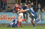 19 November 2004; Stephen Keogh, Munster, in action against Gareth Morton, The Borders. Celtic League 2004-2005, Munster v The Borders, Musgrave Park, Cork. Picture credit; Pat Murphy / SPORTSFILE