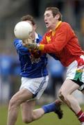 21 November 2004; Maurice Donohue, Starlights, in action against Alan Carty, Skyrne. AIB Leinster Club Senior Football Championship Semi-Final, Starlights v Skyrne, St. Conleth's Park, Newbridge, Co. Kildare. Picture credit; Damien Eagers / SPORTSFILE