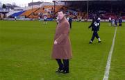 21 November 2004; Shamrock Rovers manager Roddy Collins makes his way to the dugout for the start of the match. eircom League, Premier Division, Dublin City v Shamrock Rovers, Tolka Park, Dublin. Picture credit; Brian Lawless / SPORTSFILE