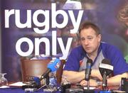 23 November 2004; Ireland coach Eddie O'Sullivan pictured at the announcement of the Irish Rugby team to play Argentina. Citywest Hotel, Dublin. Picture credit; Matt Browne / SPORTSFILE